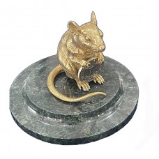 Статуэтка «Крыса с монетой» (в лапках новая настоящая гривня) - год крысы